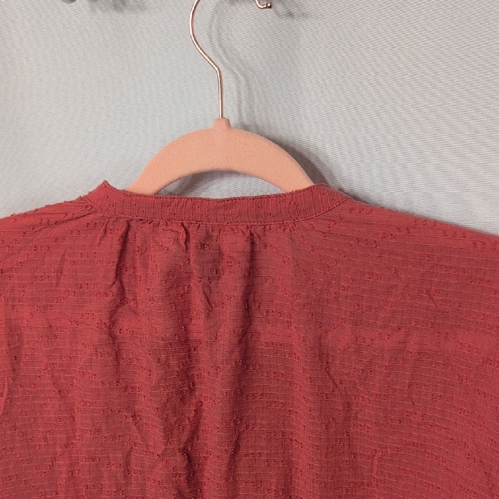 Universal Thread Rust Button Down Blouse - Picture 6 of 7